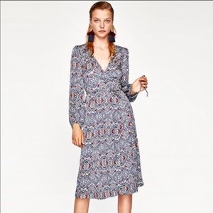 Zara Paisley Wrap Dress